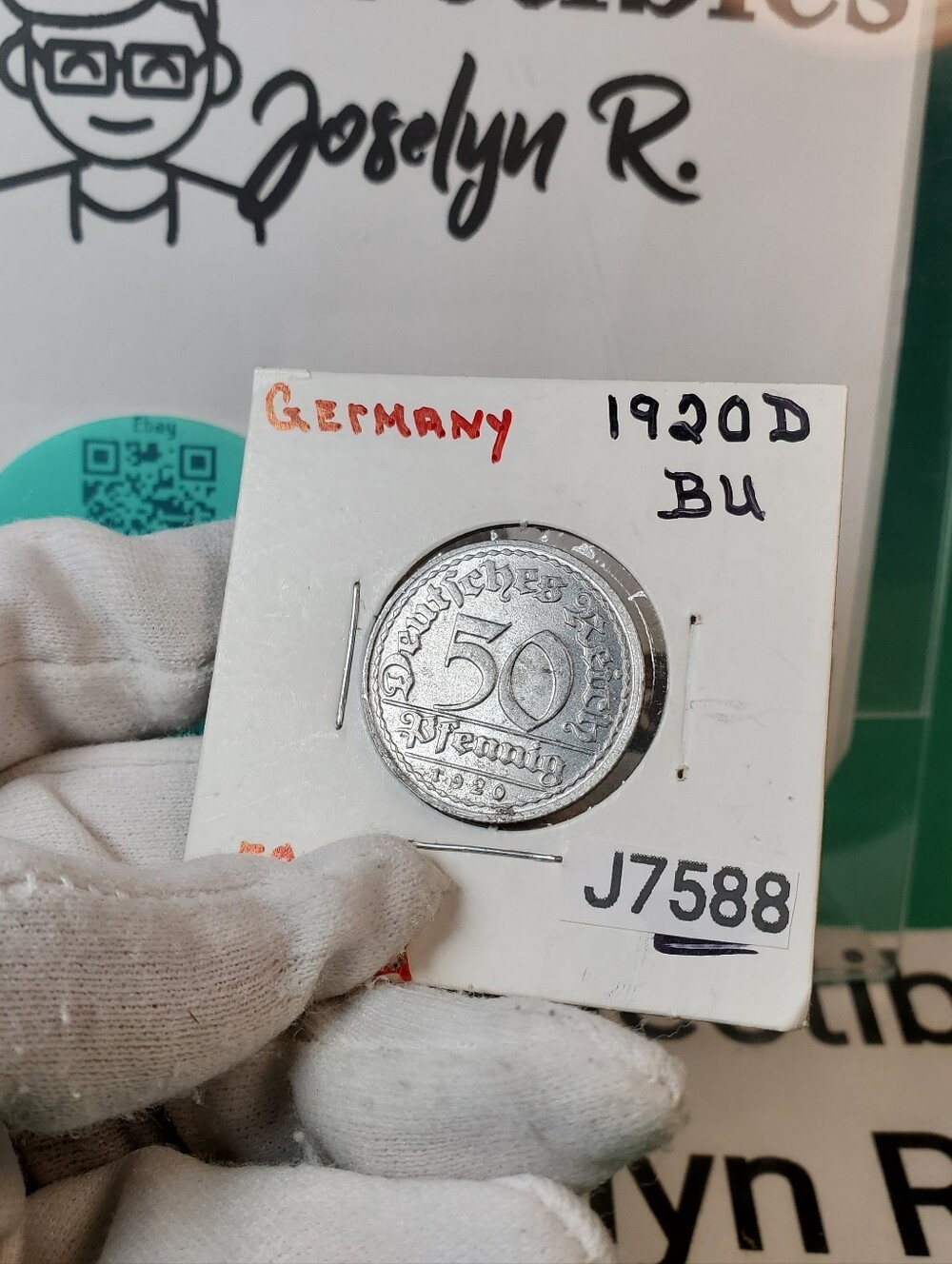 1920 Germany - Weimar Republic 50 Pfennig KM# 27 - Very Cool Pre WW2 Coin